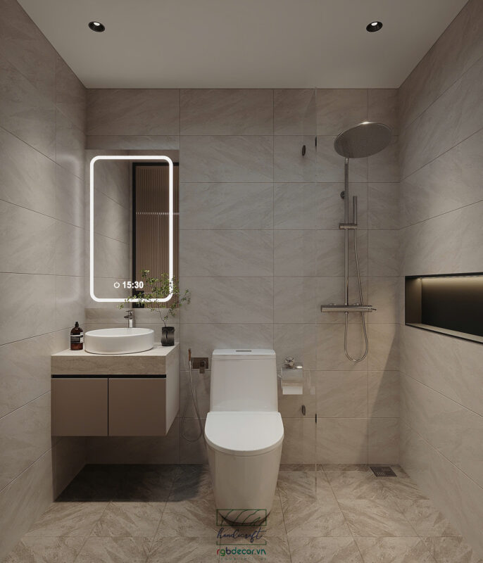 Thiết kế WC tối giản