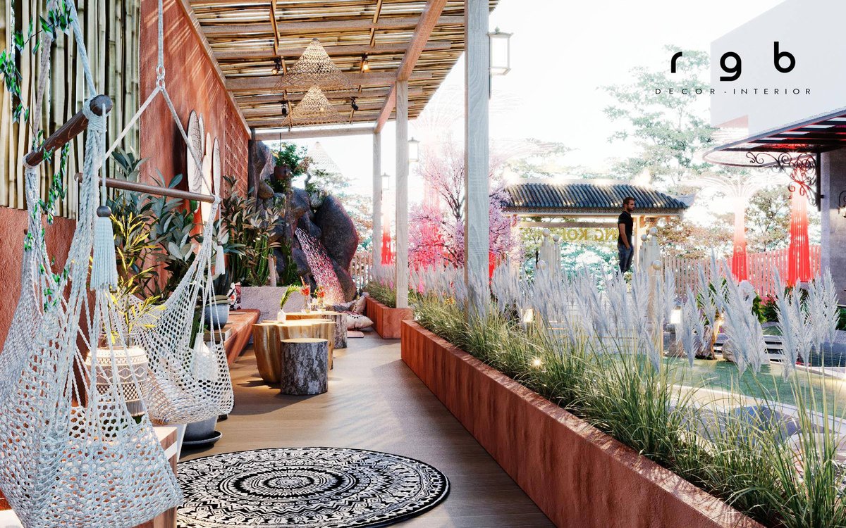 thiết kế quán cafe Bình Tân tông màu ấm KingKoi lên đèn buổi tối