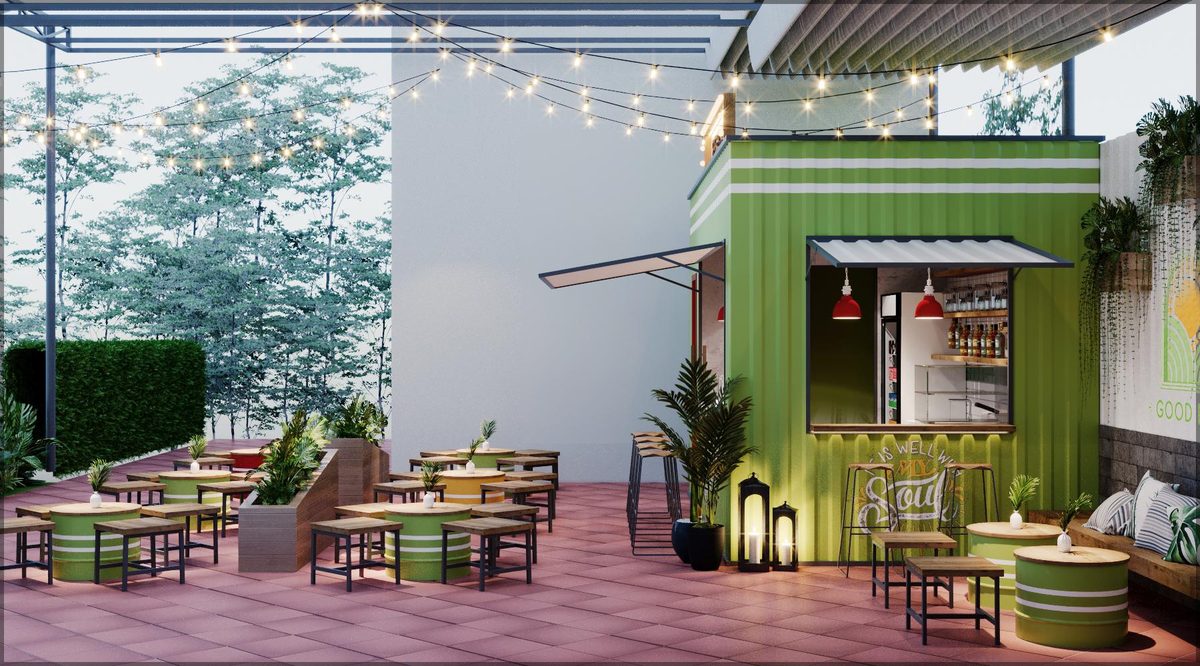 thiết kế quán cafe bình dương đẹp - không gian quán rộng thoáng