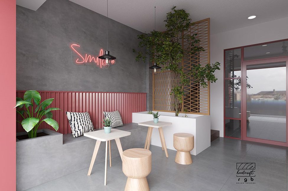 thiết kế quán cafe bình thạnh đẹp - không gian pastel trẻ trung 2B House